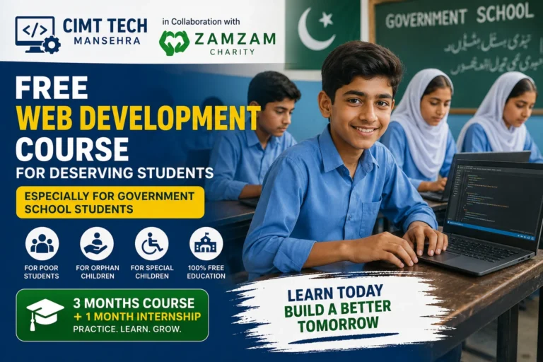 Free Web Development Course in Mansehra for Deserving Students